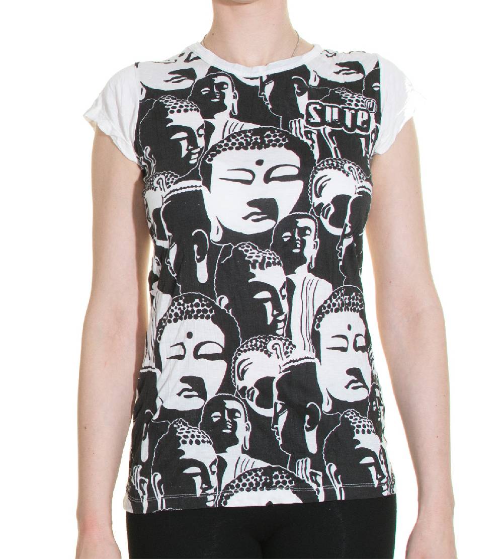 Kunst Und Magie Top Sure Buddha Köpfe 70er Retro T-Shirt Hippie Goa Großer Ausverkauf