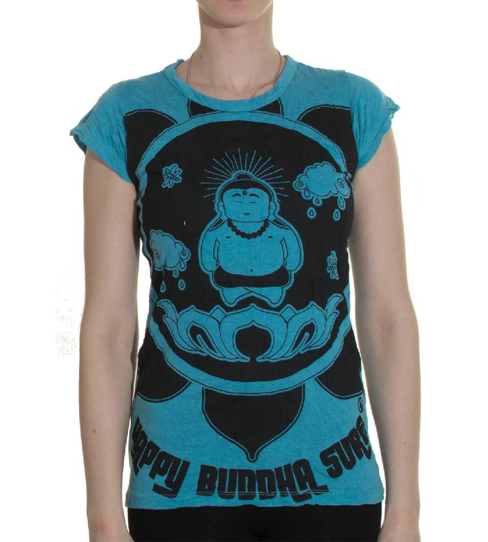 Kunst Und Magie 70er Retro T-Shirt Top Sure Buddha Lotus Flash Sale