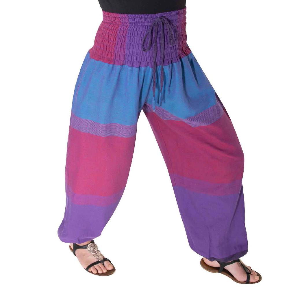 Kunst Und Magie KUNST UND MAGIE Damen bunt one size Boho Yoga Pumphose Sommerhose Pluderhose Black Friday