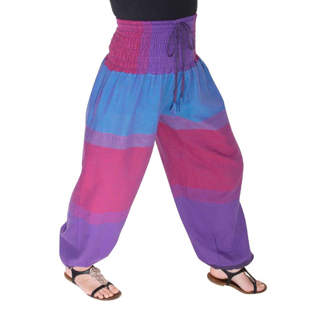 Kunst Und Magie KUNST UND MAGIE Damen bunt one size Boho Yoga Pumphose Sommerhose Pluderhose Black Friday