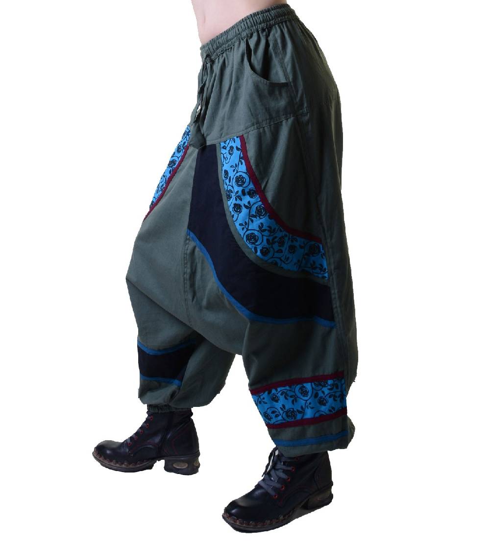 Kunst Und Magie Psy Sarouel Baggy Pants Hippie Hose Goa Baumwoll Haremshose mehrfarbig Muttertagsangebot