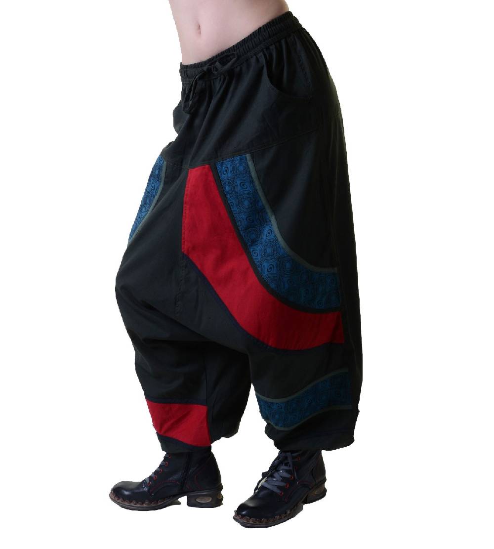 Kunst Und Magie Psy Sarouel Baggy Pants Hippie Hose Goa Baumwoll Haremshose mehrfarbig Muttertagsangebot