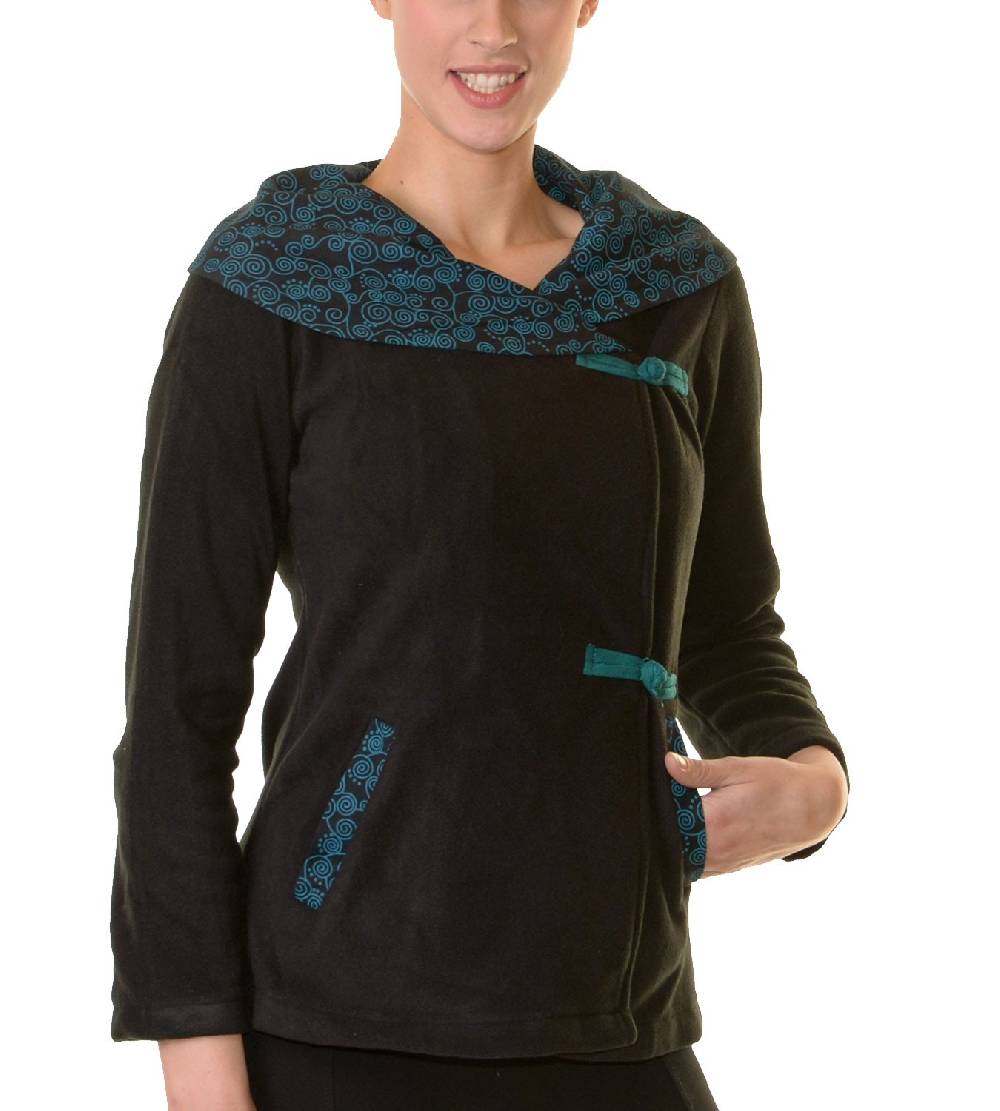 Kunst Und Magie Fleece Jacke mit tollem Kragen Goa Psy Hippie Boho Heißer Verkauf