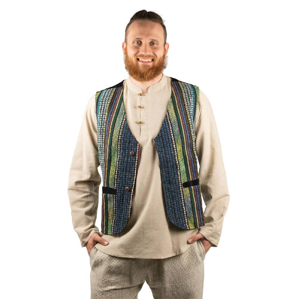 Kunst Und Magie Kunst und Magie Bunte Herren Hippie Weste 50% Rabatt mit kostenlosem Versand