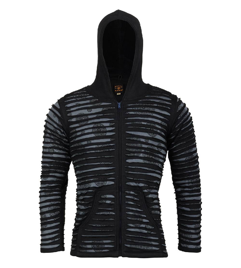 Kunst Und Magie Kunst und Magie Männer Cutwork Goa Jacke mit Kapuze zollfrei