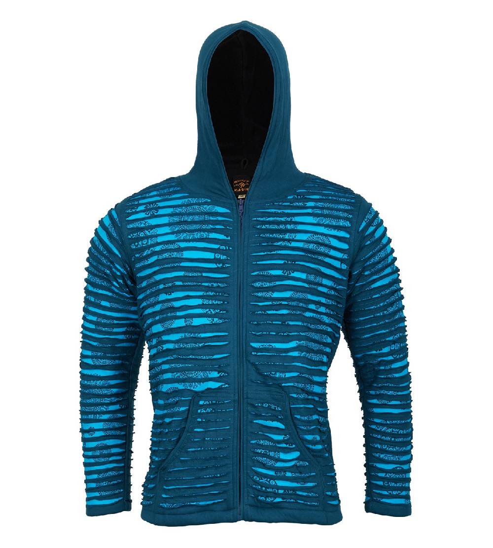 Kunst Und Magie Kunst und Magie Männer Cutwork Goa Jacke mit Kapuze zollfrei