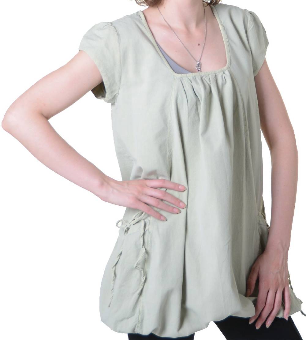 Kunst Und Magie Hippie Sommer-Top Damen Oberteil mit zwei Taschen - Überzieher, Bluse im Angebot