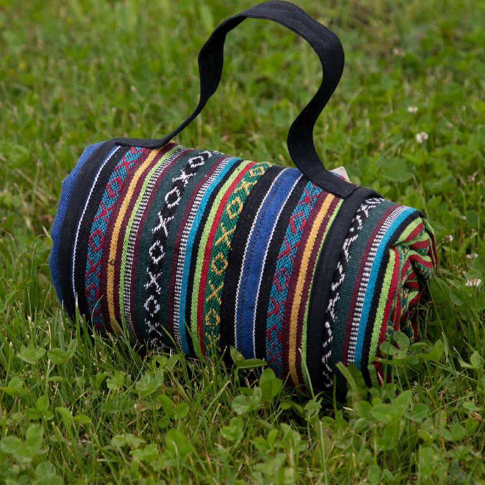 Kunst Und Magie Bunte Handgewebte Familien Yoga & Picknickdecke Strandtuch Vatertagsangebot