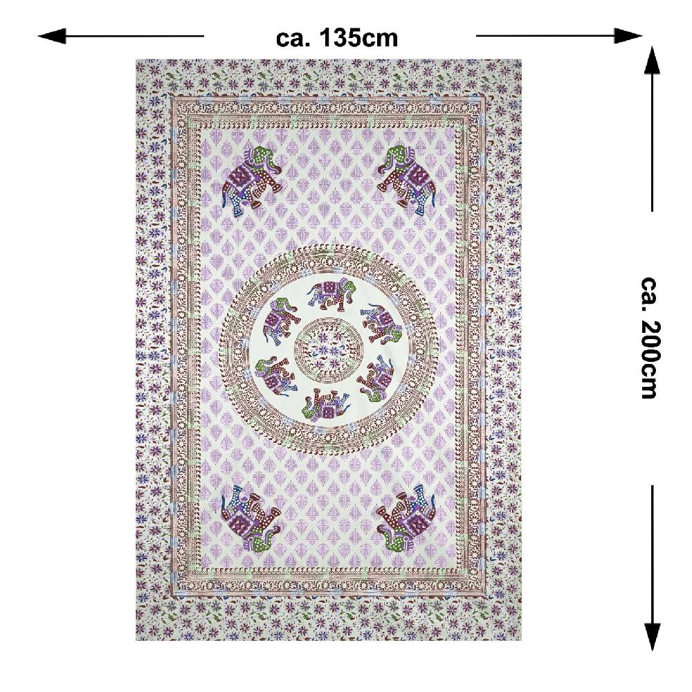 Kunst Und Magie Kunst und Magie Tagesdecke Wandbehang Deko Tuch Elefant Mandala ca 135 x 200cm Neueste Mode