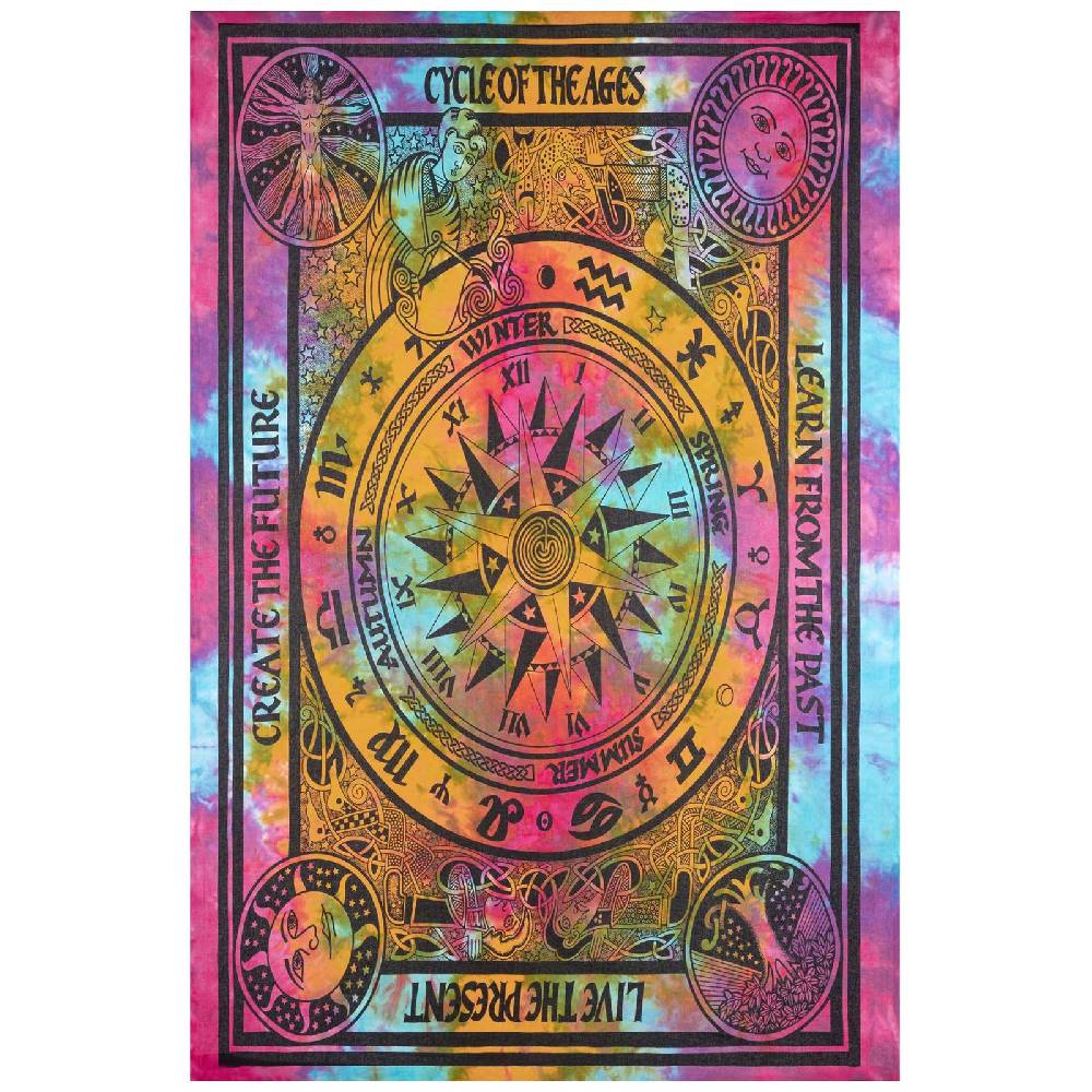 Kunst Und Magie Astrologie Tagesdecke Wandbehang Bunt Deko TuchCycle of the Ages .200x135cm Exklusive Angebote