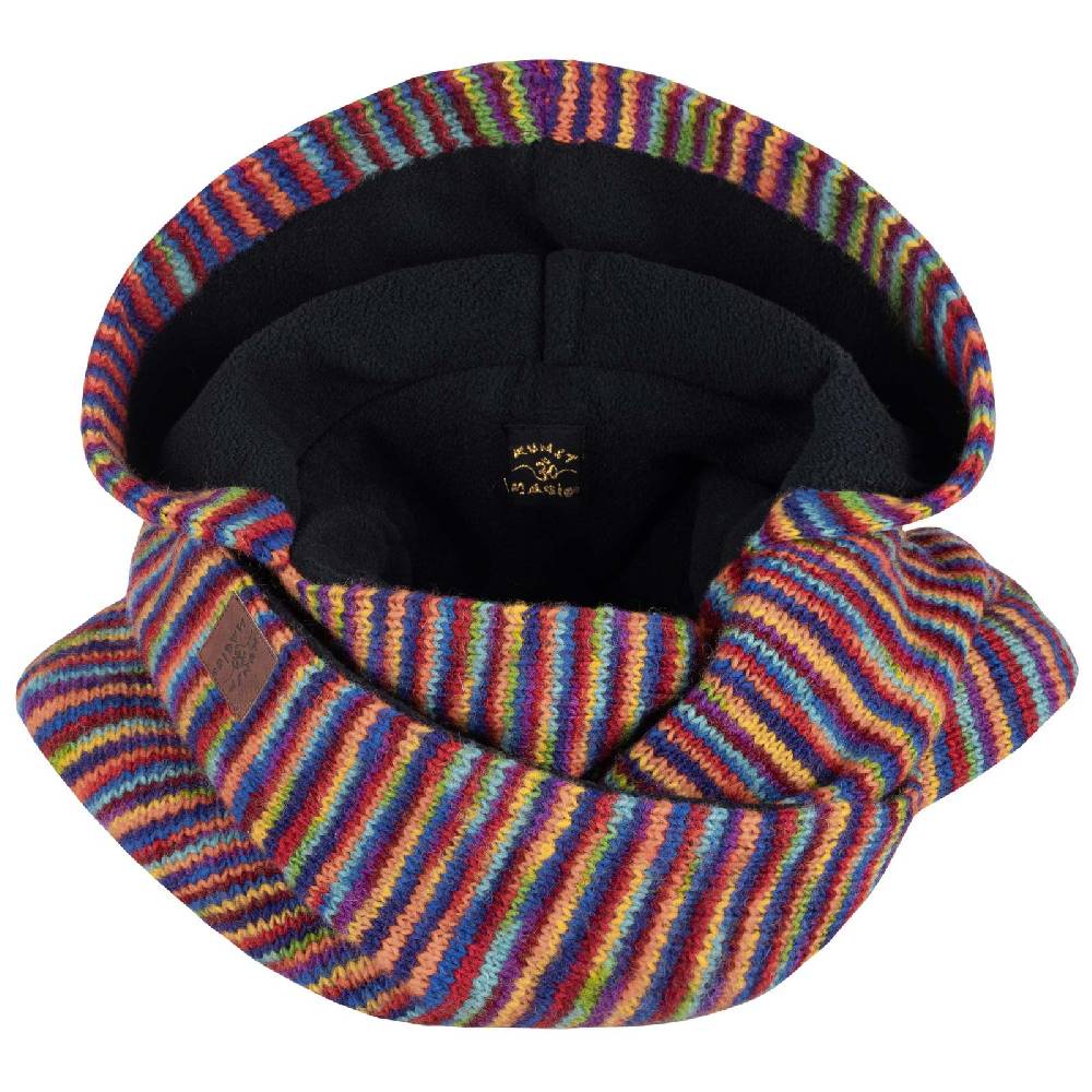 Kunst Und Magie Damen Kapuzenschal Loop Schal Hoodie Schalmütze Poncho Regenbogenfarben aus Wolle gestrickt Strick Kapuze JETZT KAUFEN