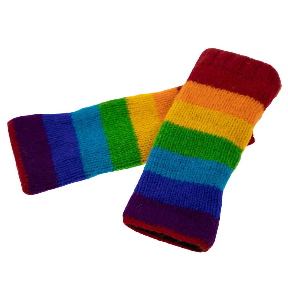 Kunst Und Magie Bunte Regenbogen Armstulpen Stulpen Handwärmer Pulswärmer Handschuhe Wolle Strick Letzter Tag