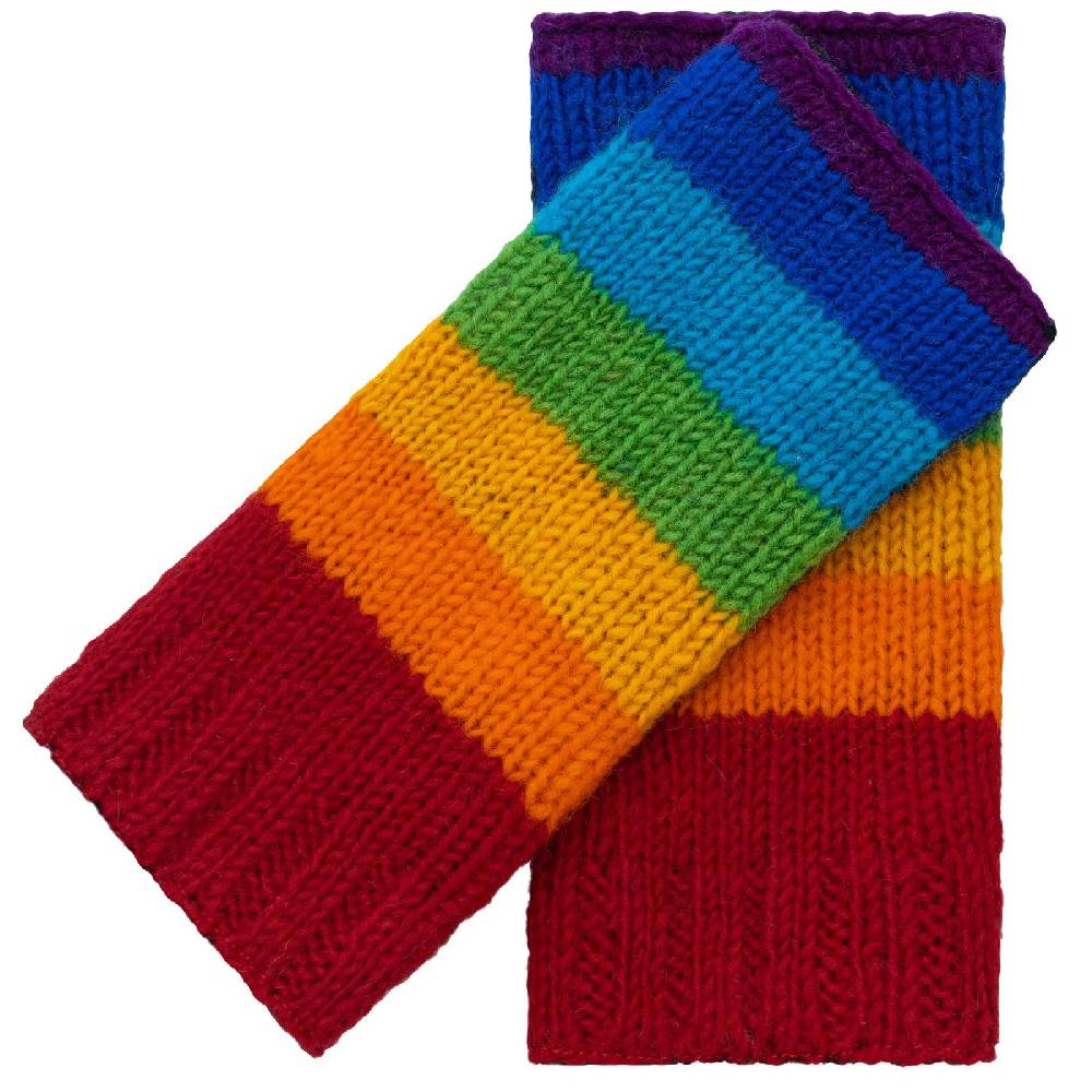 Kunst Und Magie Bunte Armstulpen Stulpen Handwärmer Pulswärmer Handschuhe Wolle Strick Regenbogen Zeitbegrenzte Promotion