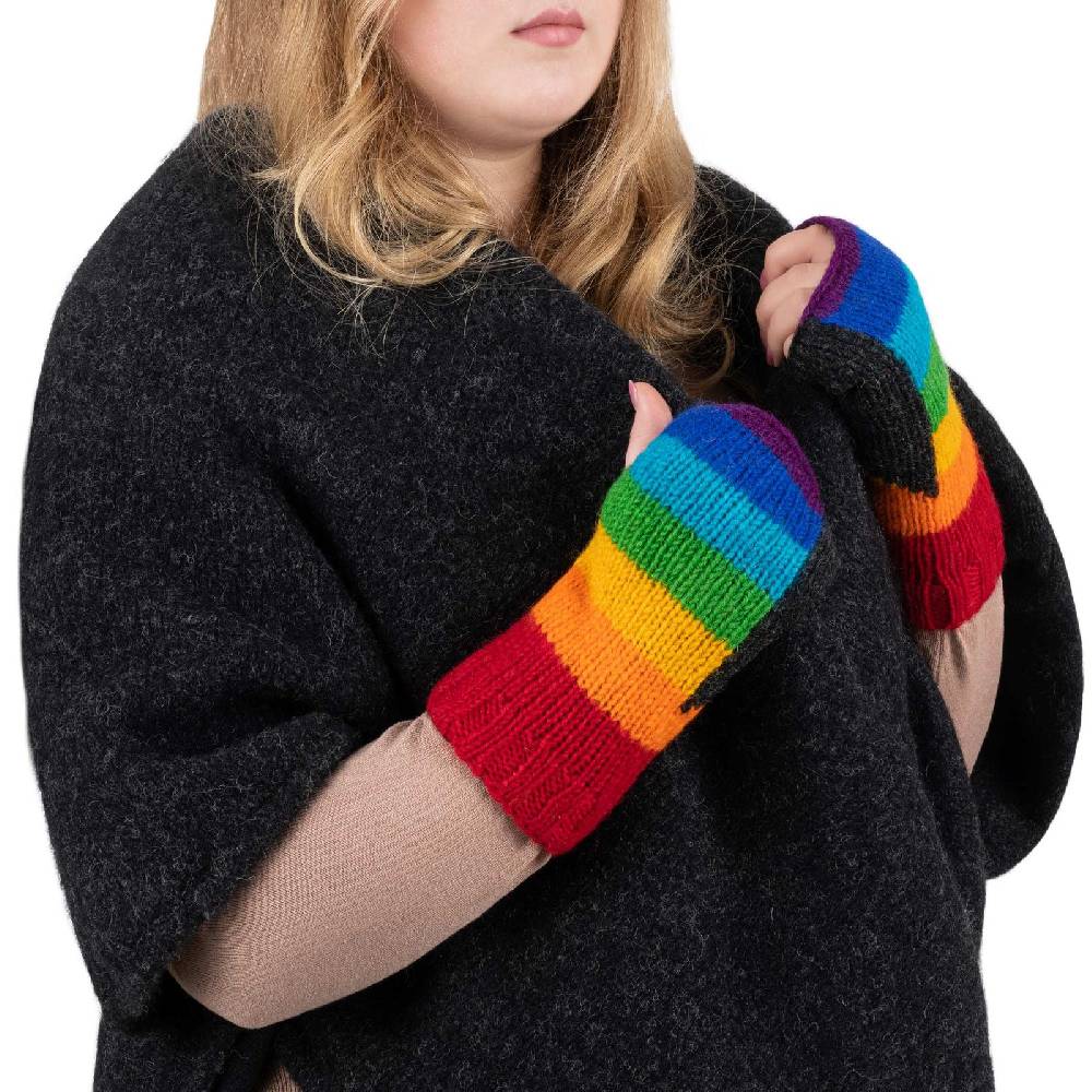 Kunst Und Magie Bunte Armstulpen Stulpen Handwärmer Pulswärmer Handschuhe Wolle Strick Regenbogen Zeitbegrenzte Promotion