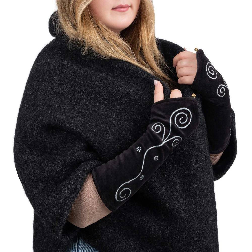 Kunst Und Magie Kunst und Magie Samt Armstulpen Stulpen Handwärmer Armlinge Boho Handschuhe Nur für heute