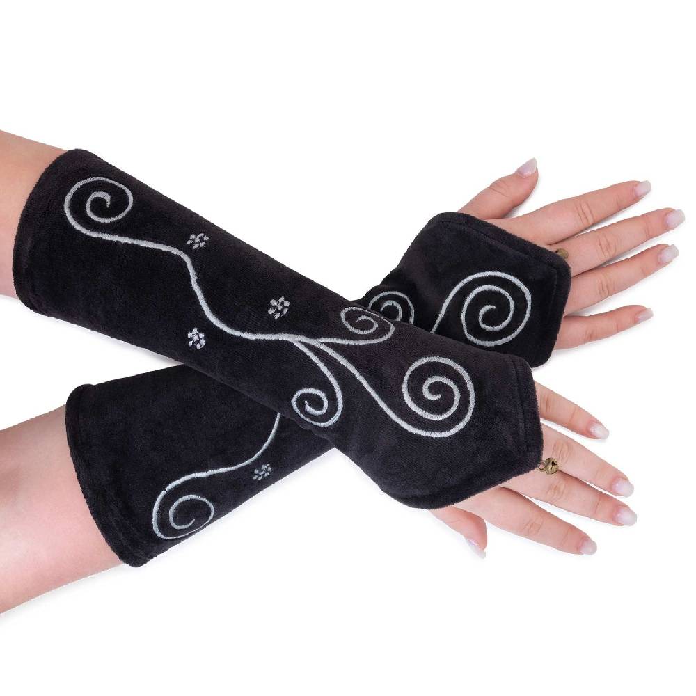 Kunst Und Magie Kunst und Magie Samt Armstulpen Stulpen Handwärmer Armlinge Boho Handschuhe Nur für heute