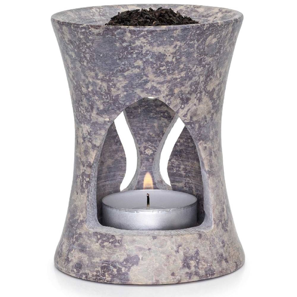Kunst Und Magie Räucherstövchen Räuchergefäß Flammen Engel Räucherschale mit Sieb aus Speckstein 10cm Speichern exportieren