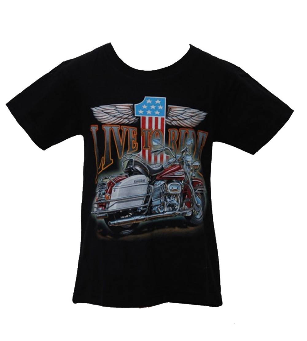 Kunst Und Magie Kinder Biker T-Shirt "Live to Ride" Easy Rider Kids Meist gekauft