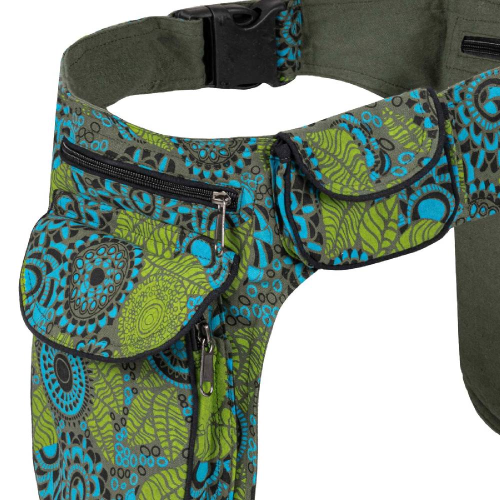 Kunst Und Magie Doppel Bauchtasche Sidebag Gürteltasche Festivaltasche Hippie Goa Hüfttasche Hipbag Heißer Verkauf