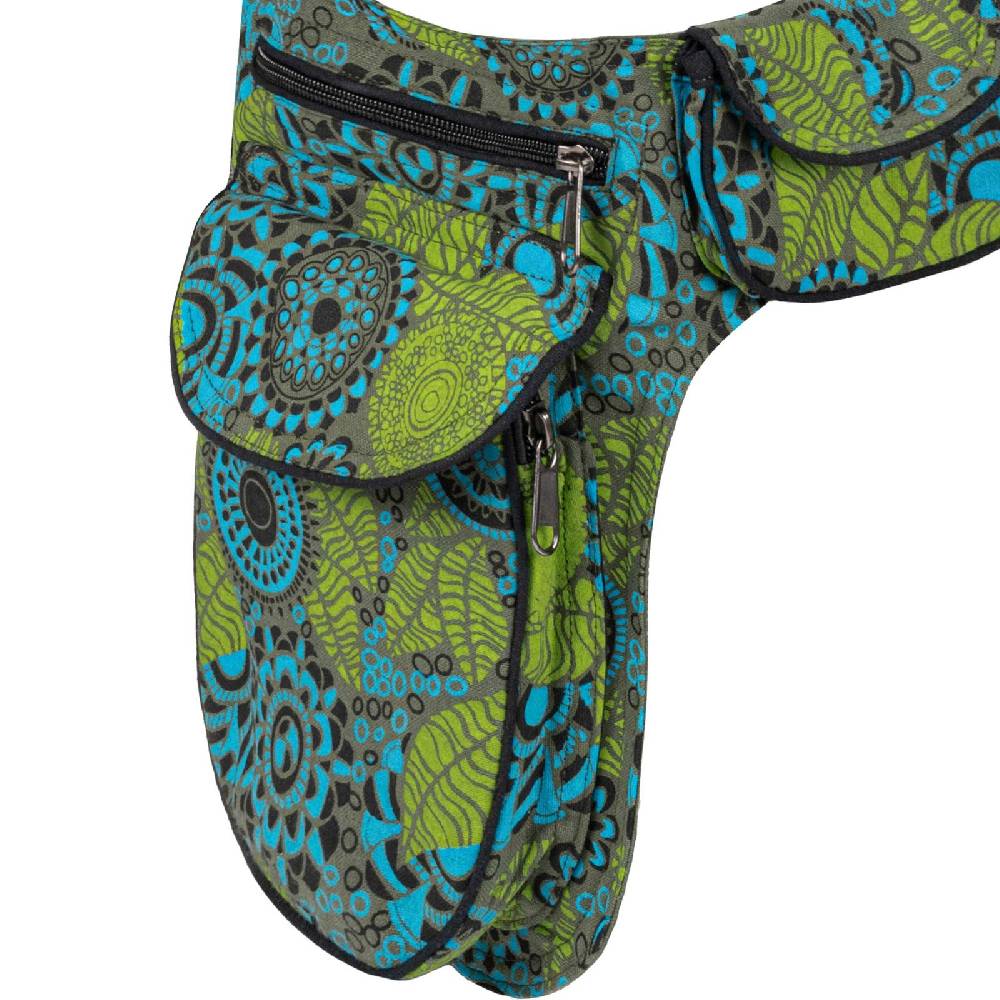 Kunst Und Magie Doppel Bauchtasche Sidebag Gürteltasche Festivaltasche Hippie Goa Hüfttasche Hipbag Heißer Verkauf