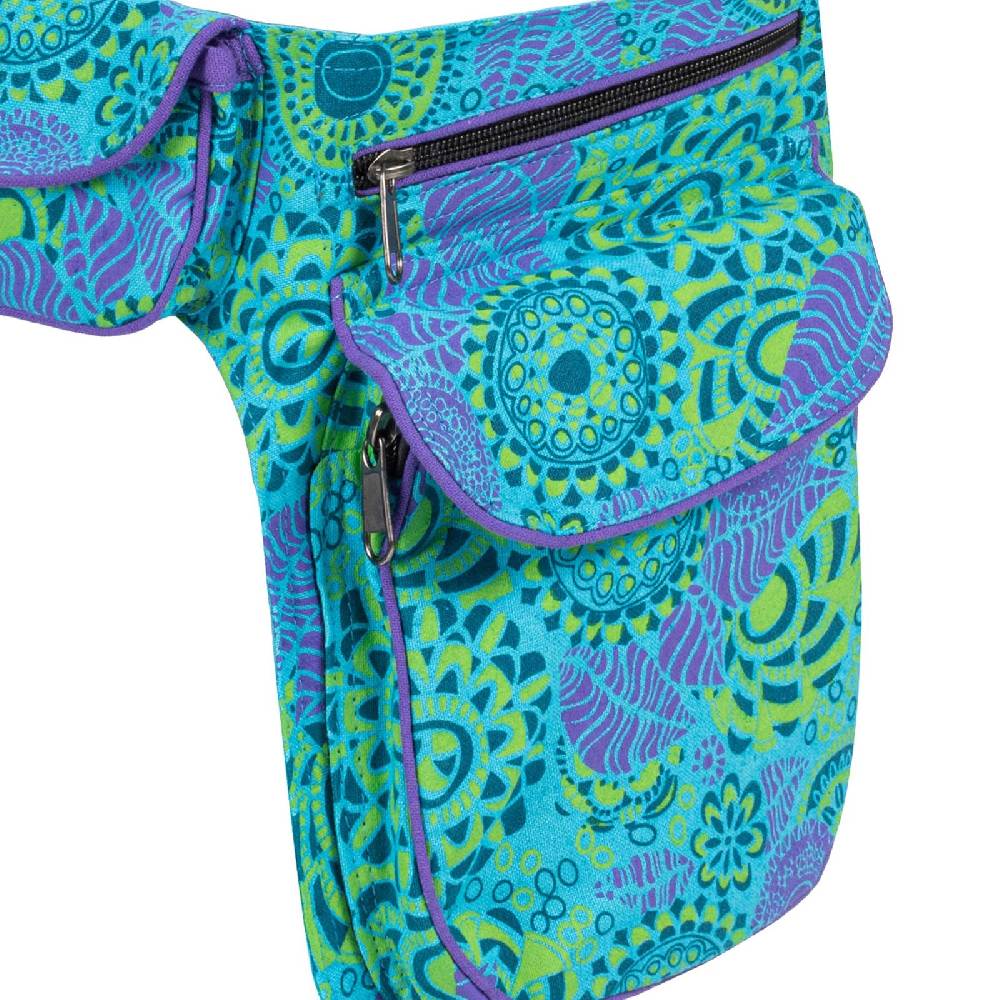 Kunst Und Magie Doppel Bauchtasche Sidebag Gürteltasche Festivaltasche Hippie Goa Hüfttasche Hipbag Heißer Verkauf
