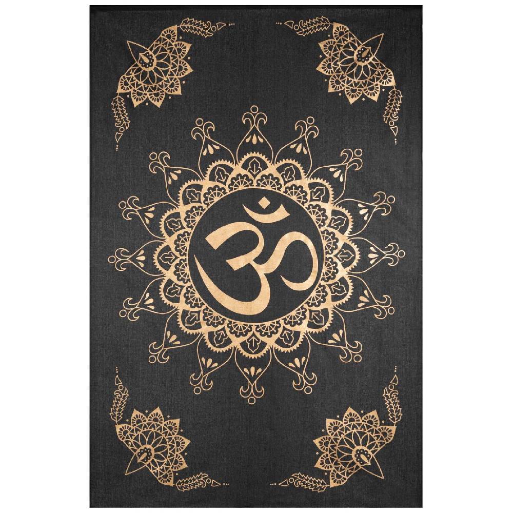 Kunst Und Magie Kunst und Magie Tagesdecke Wandbehang Deko Tuch Golden Om ca. 200 x135cm Outlet