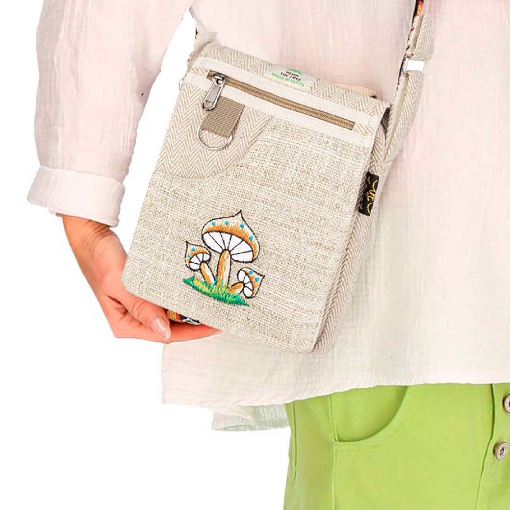 Kunst Und Magie Hanf Schultertasche Hippie Handtasche Goa Tasche Crossbag Schulterriemen Damen Herren Versandkostenfrei