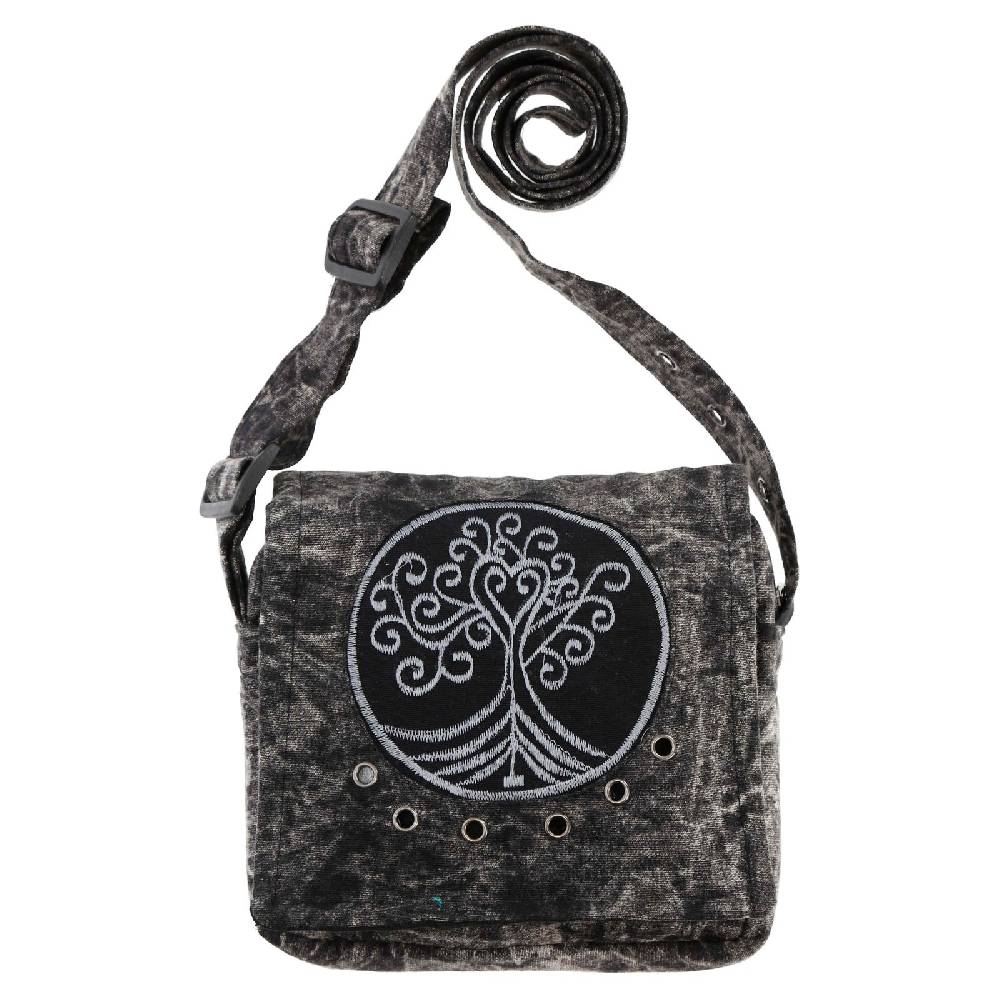 Kunst Und Magie Schultertasche Hippie Umhängetasche Handtasche Goa Tasche mit Schulterriemen Damen Herren Lebensbaum Flash Sale