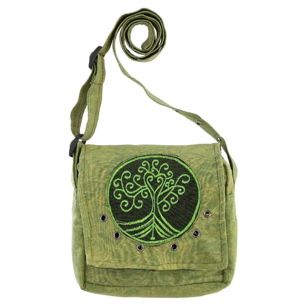 Kunst Und Magie Schultertasche Hippie Umhängetasche Handtasche Goa Tasche mit Schulterriemen Damen Herren Lebensbaum Flash Sale