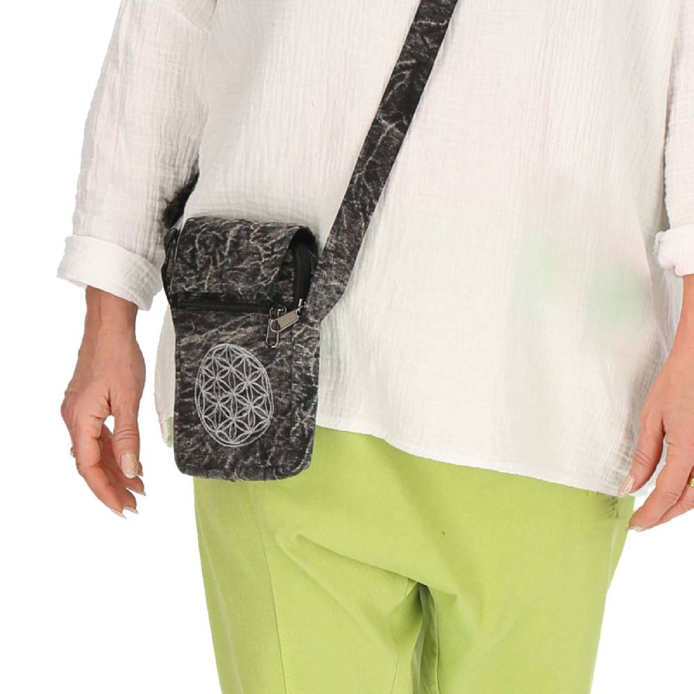 Kunst Und Magie Passportbag Handytasche Brustbeutel Schultertasche Hippie Handtasche Goa Tasche mit Schulterriemen Saisonschlussverkauf