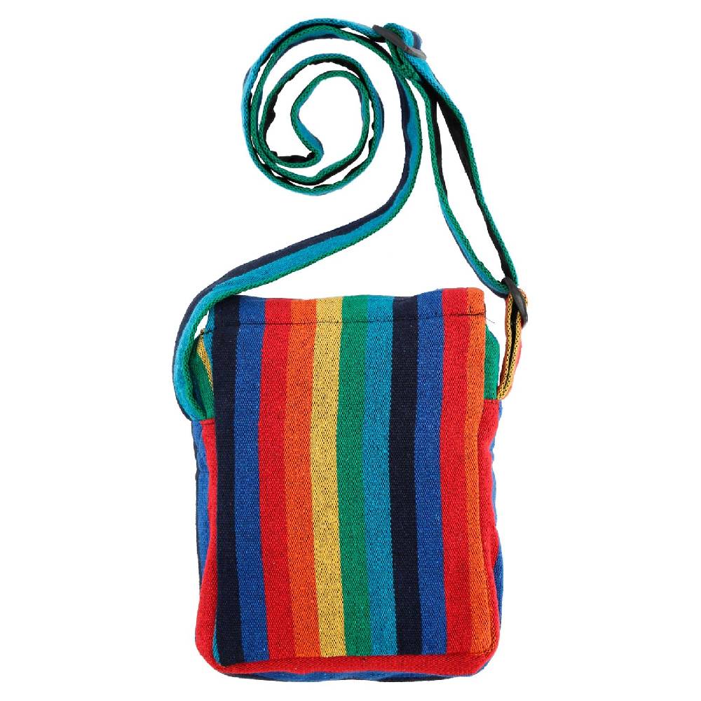 Kunst Und Magie kleine Regenbogen Schultertasche Hippie Handtasche Goa Tasche mit Schulterriemen Damen Herren Rainbow Black Friday