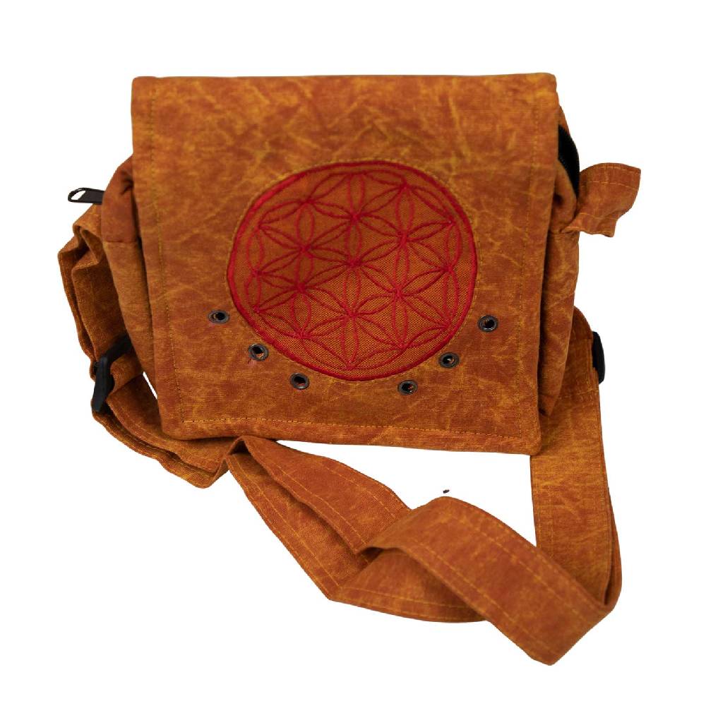 Kunst Und Magie Schultertasche Hippie Umhängetasche Handtasche Goa Tasche mit Schulterriemen Damen Herren Lebensblume Cyber Monday