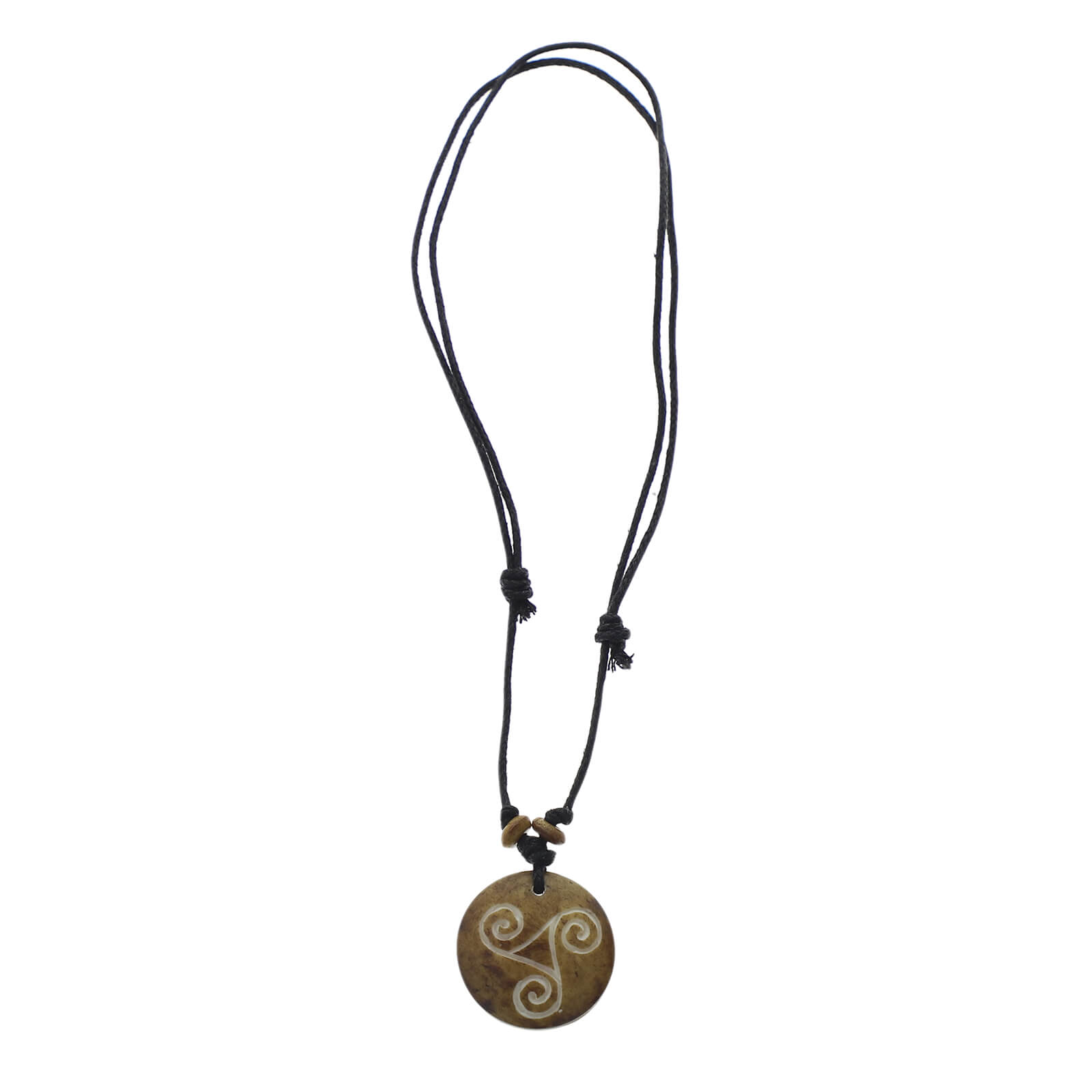 Kunst Und Magie Keltisches Triskele Dreifalt Amulett Braun Mittelalter Celtic Sonderangebot der Fabrik