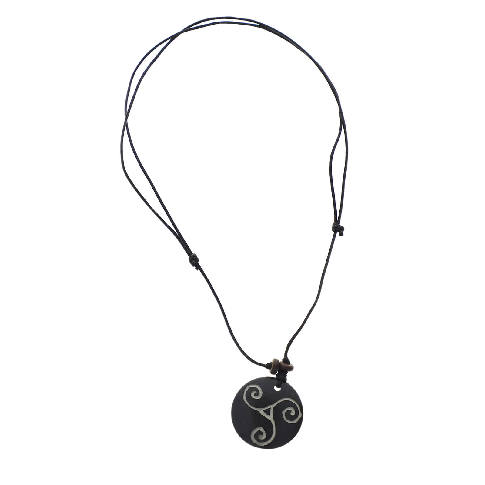 Kunst Und Magie Keltisches Triskele Dreifalt Amulett schwarz Mittelalter Celtic Vierteljährliche Förderung