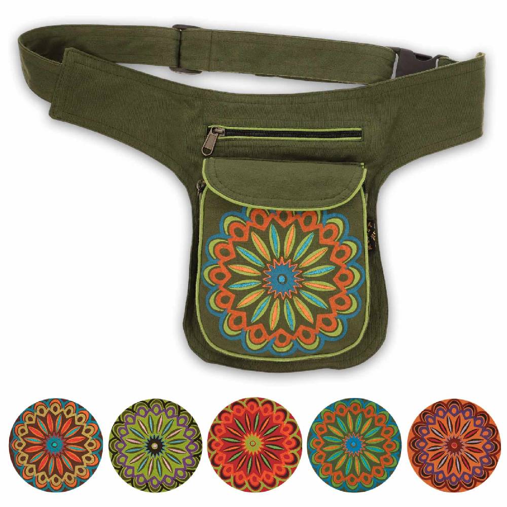 Kunst Und Magie Bauchtasche Hüfttasche Mandala Gürteltasche Festivaltasche Sidebag Hippie Goa Kostenloser Versand international