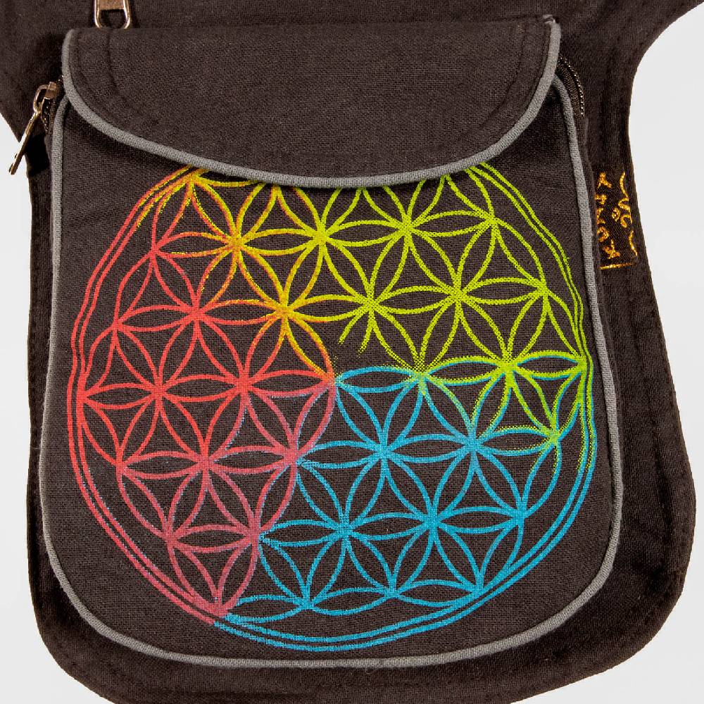 Kunst Und Magie KUNST UND MAGIE Bauchtasche Blume des Lebens Gürteltasche Festivaltasche Sidebag Outlet