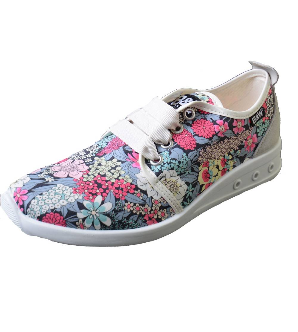 Kunst Und Magie Break & Walk Sneaker mit Blumenmuster B&W Schuhe Kostenloser Versand