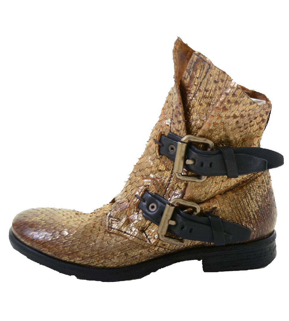 Kunst Und Magie A.S.98 Damen Leder Stiefelette Oro Nero Günstig kaufen
