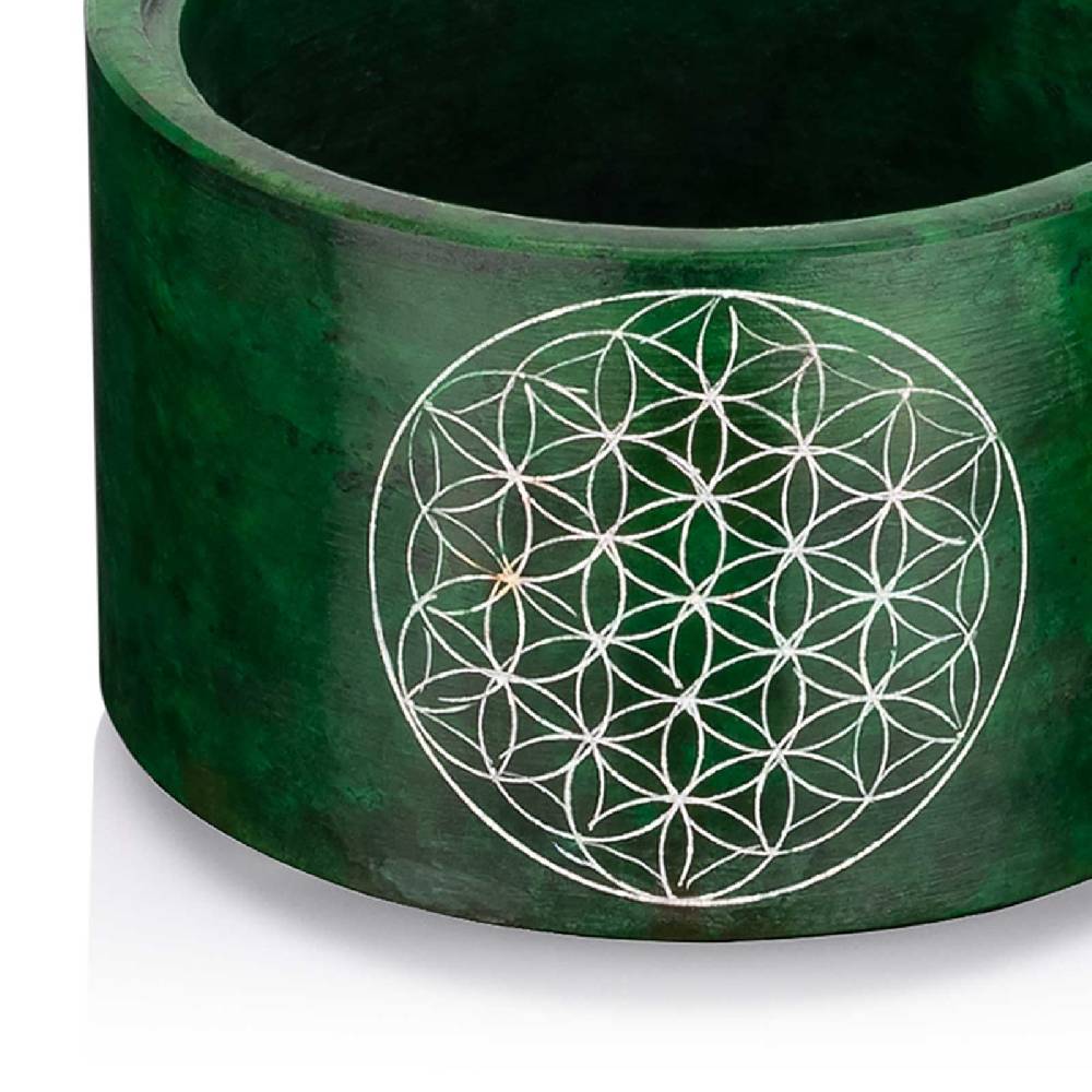 Kunst Und Magie Räucherstövchen mit Sieb Räucherschale Räuchergefäß Speckstein 10cm Räucherlampe Weihrauchbrenner Neuheiten