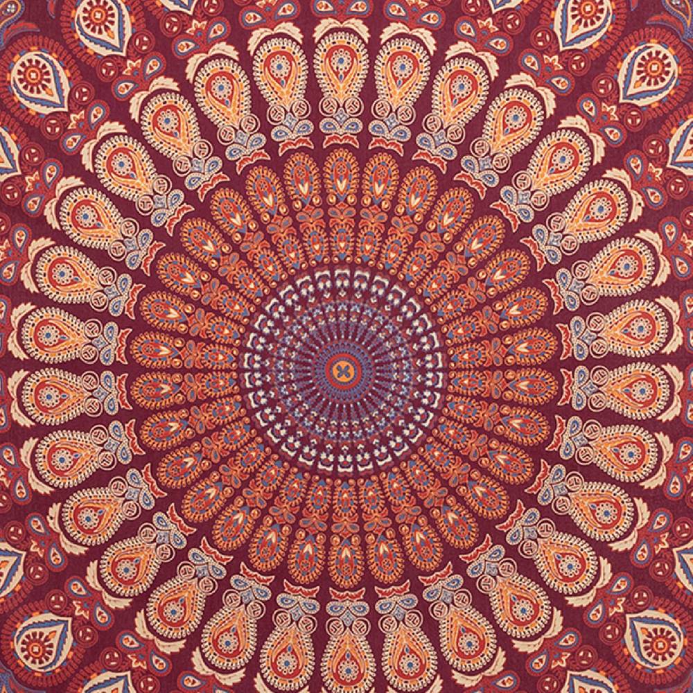 Kunst Und Magie Tagesdecke Wandbehang Mandala Deko Tuch Peacock Pfau XL ca. 200 x 230cm Super Sparpreis