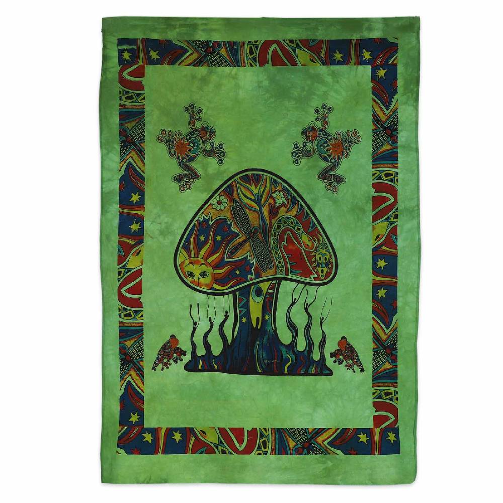 Kunst Und Magie Mushrooms Psy Goa Poster Wandbehang Deko Tuch Psychedelic Dekotuch ca. 210 x 140 cm Begrenzte Freigabe