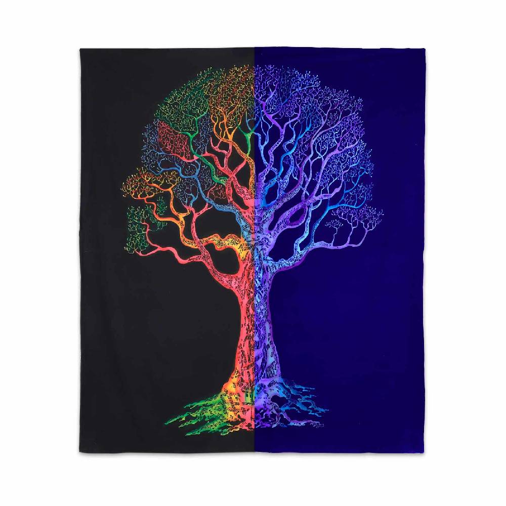 Kunst Und Magie Kunst und Magie Wandbehang Poster Dekotuch Tuch Wandteppich bunter Baum Poster ca 105 x 73 cm Letzte 3 Tage