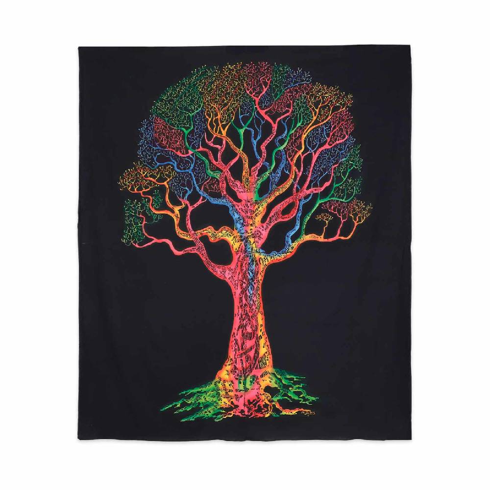 Kunst Und Magie Kunst und Magie Wandbehang Poster Dekotuch Tuch Wandteppich bunter Baum Poster ca 105 x 73 cm Letzte 3 Tage