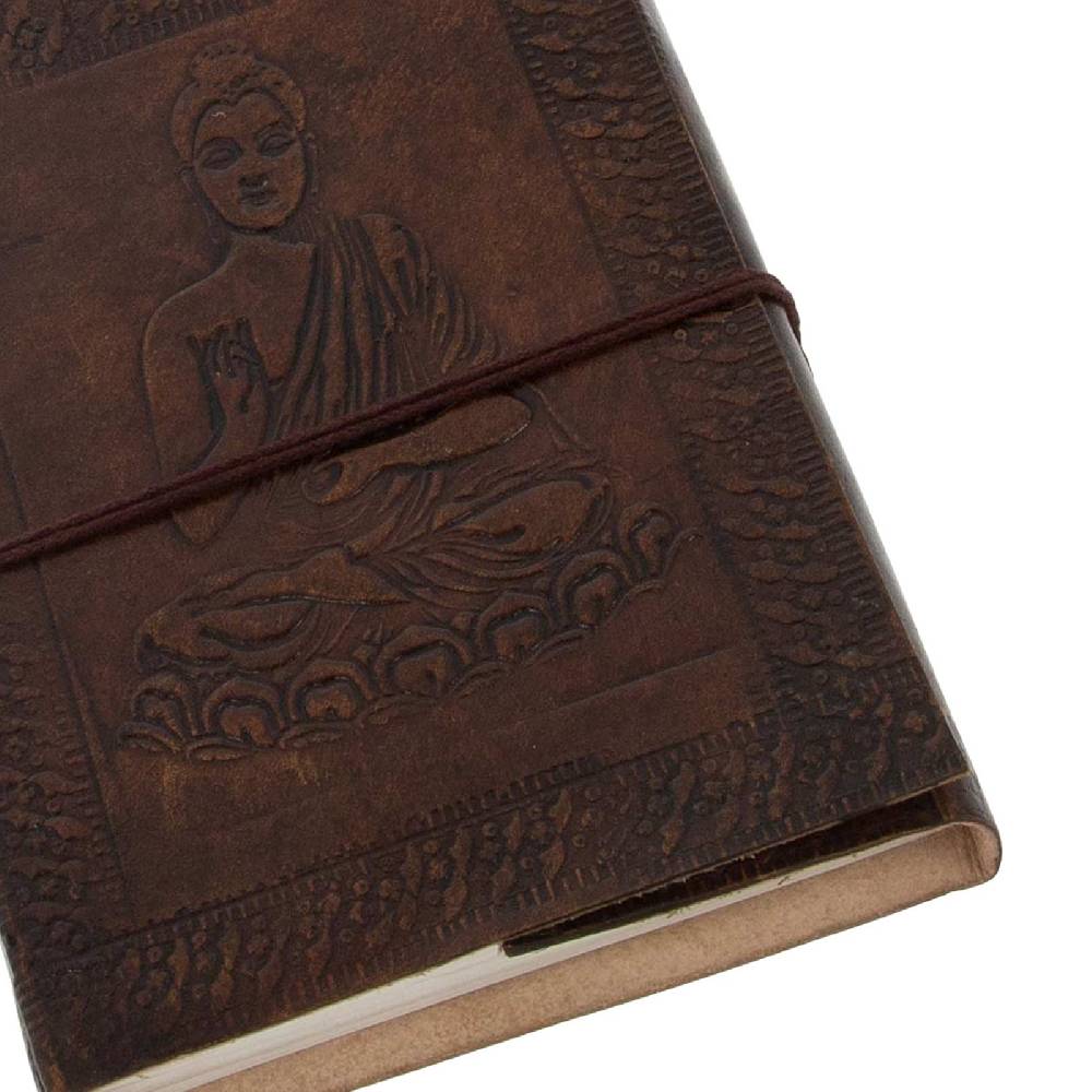 Kunst Und Magie Leder Tagebuch handgefertigt - geprägtes Notizbuch Buddha 18x13cm JETZT KAUFEN
