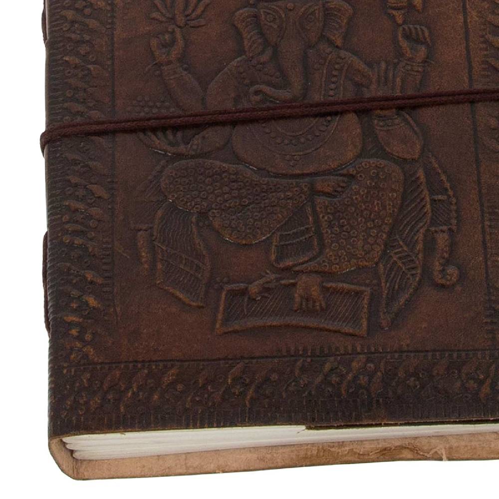 Kunst Und Magie Leder Tagebuch handgefertigt - geprägtes Notizbuch Lord Ganesha 18x13cm Neueste Stile