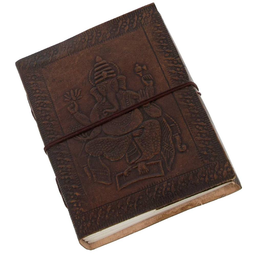Kunst Und Magie Leder Tagebuch handgefertigt - geprägtes Notizbuch Lord Ganesha 18x13cm Neueste Stile