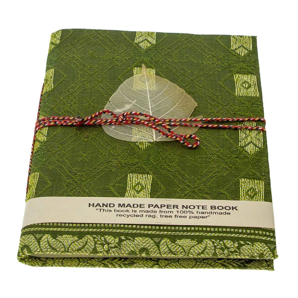 Kunst Und Magie Tagebuch Poesiealbum handgefertigt Sari Baumwollpapier- Notizbuch Indien Buch 8x12cm Nachhaltig Letzter Tag