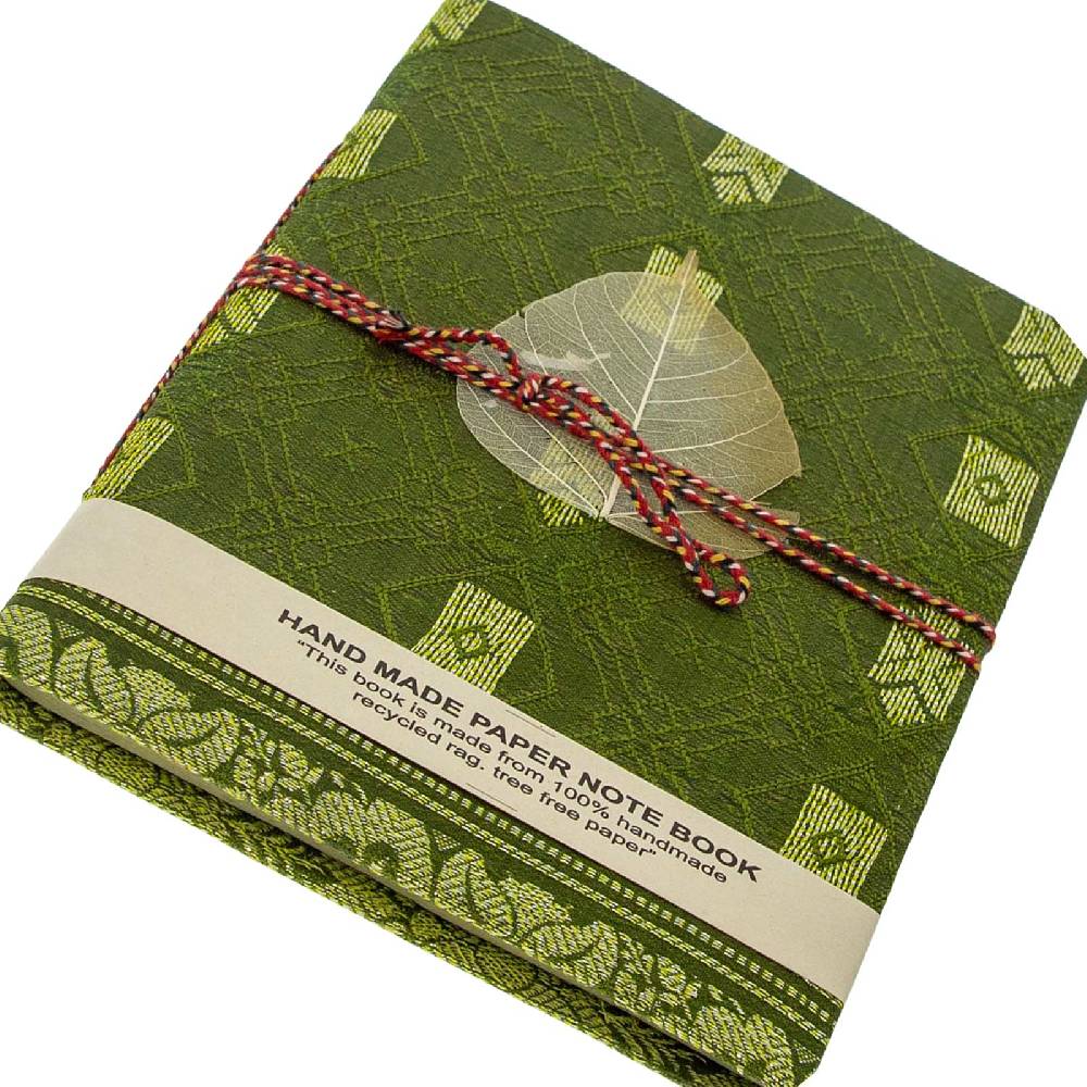 Kunst Und Magie Tagebuch Poesiealbum handgefertigt Sari Baumwollpapier- Notizbuch Indien Buch 8x12cm Nachhaltig Letzter Tag