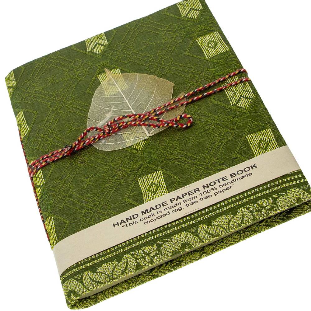 Kunst Und Magie Tagebuch Poesiealbum handgefertigt Sari Baumwollpapier- Notizbuch Indien Buch 8x12cm Nachhaltig Letzter Tag
