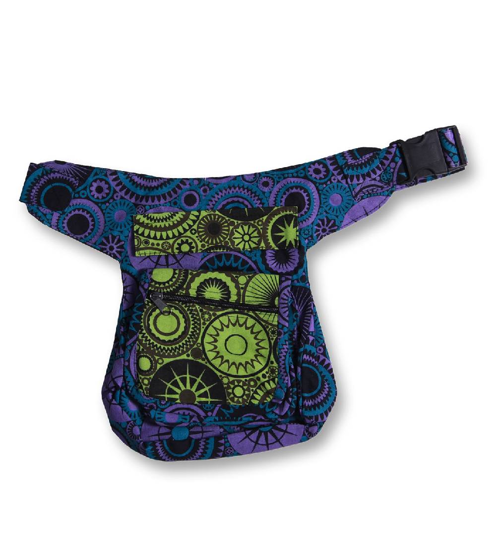 Kunst Und Magie Kunst und Magie Bunte Bauchtasche Psychedelic-Print Gürteltasche Festivaltasche Clearance-Verkauf